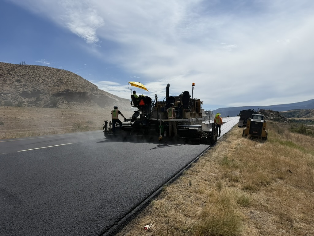 HiMod paving on I-70 near Rifle, Colorado